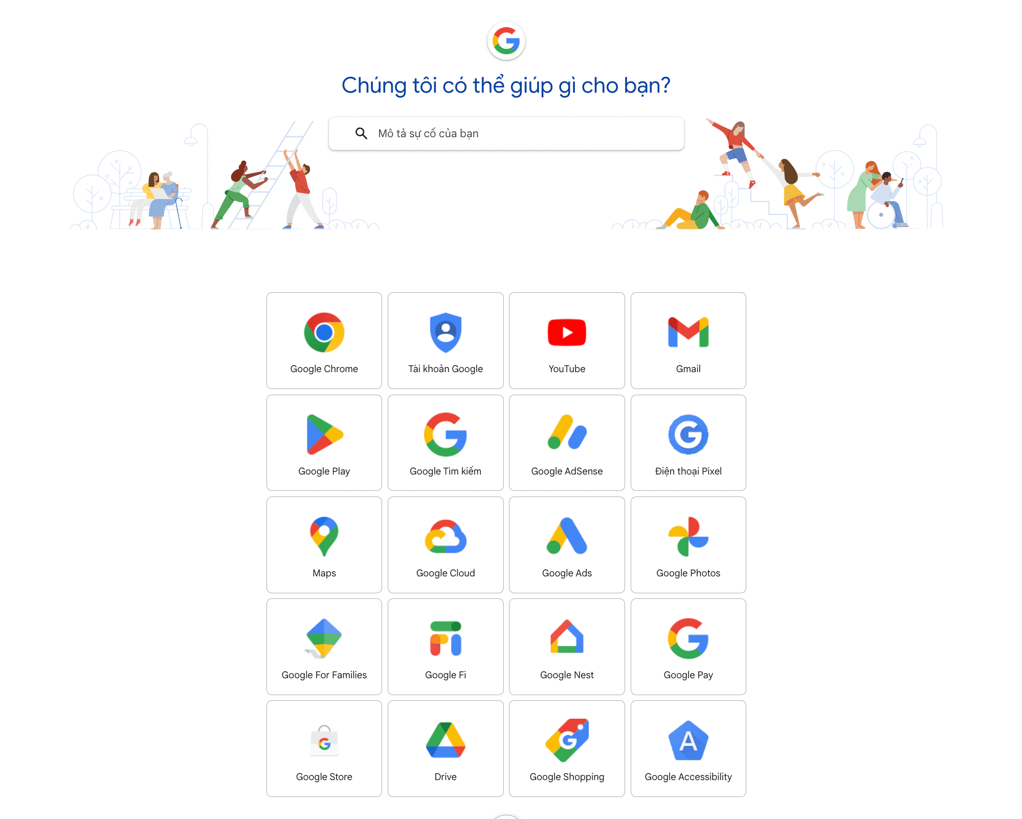 Hướng dẫn liên hệ hỗ trợ Google tại Việt Nam