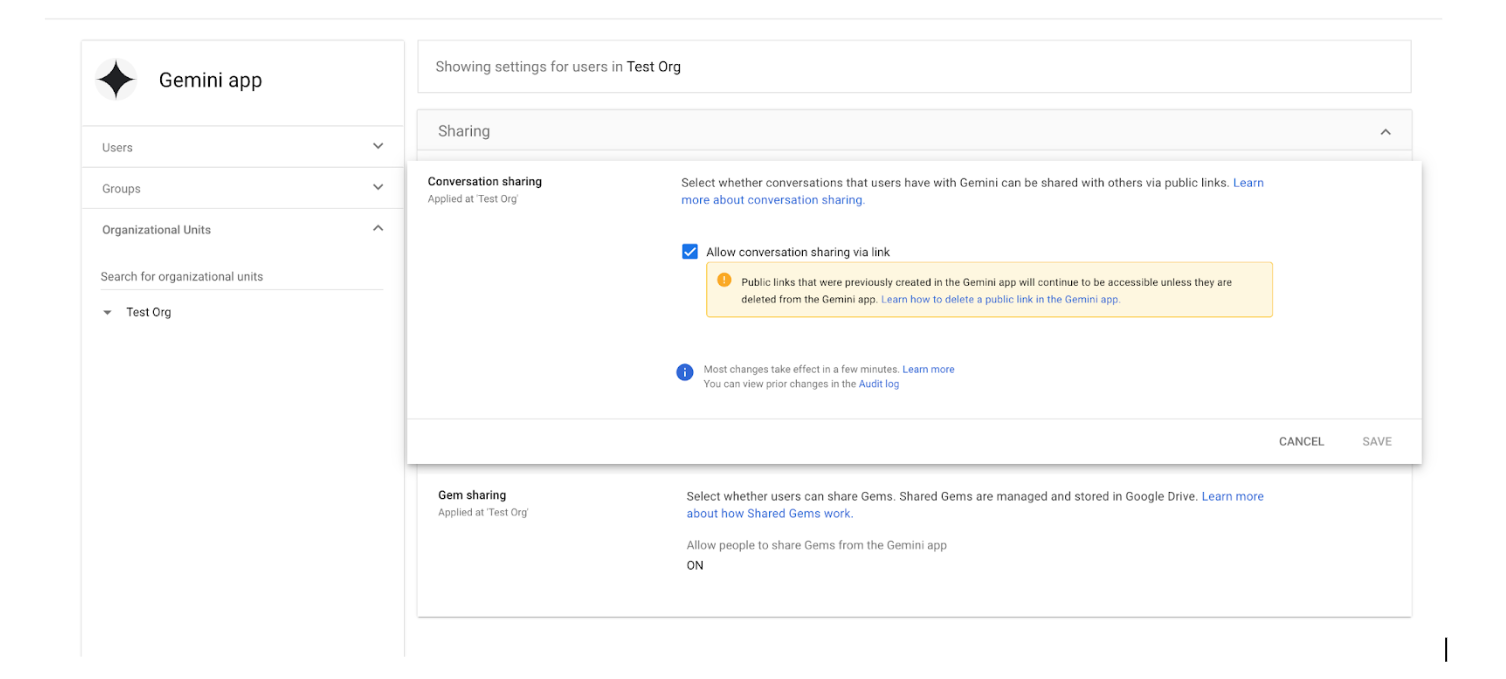 Google Workspace: Cách Chia Sẻ Luồng Chat Trên Gemini App Qua Liên Kết Công Khai