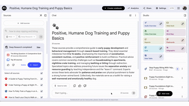 NotebookLM – Những tính năng mới cập nhật