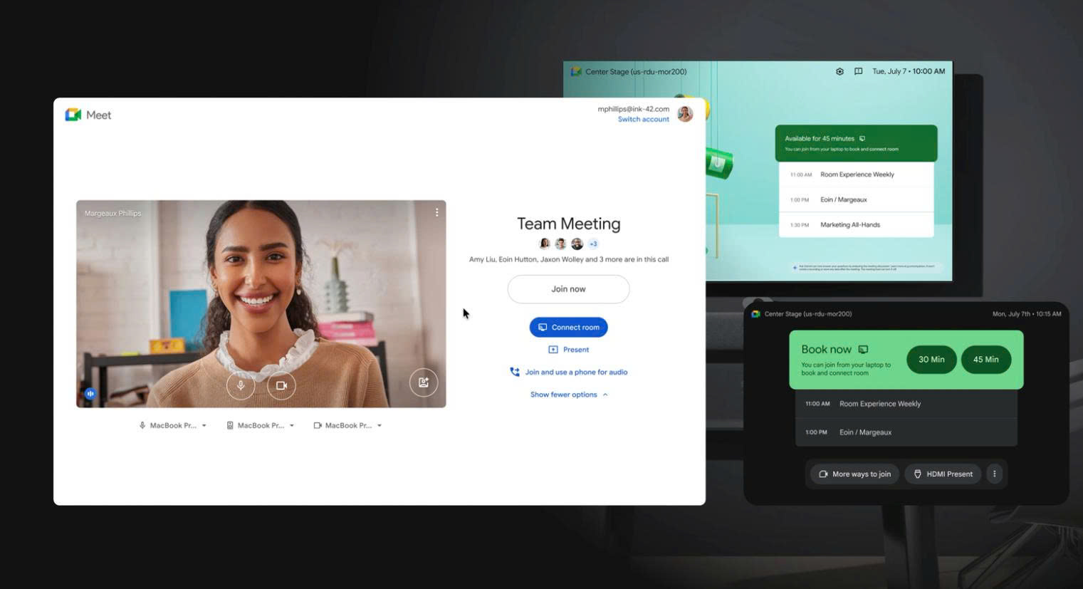 Google Meet: Tạm biệt mã họp phức tạp với tính năng “Connect Room” mới