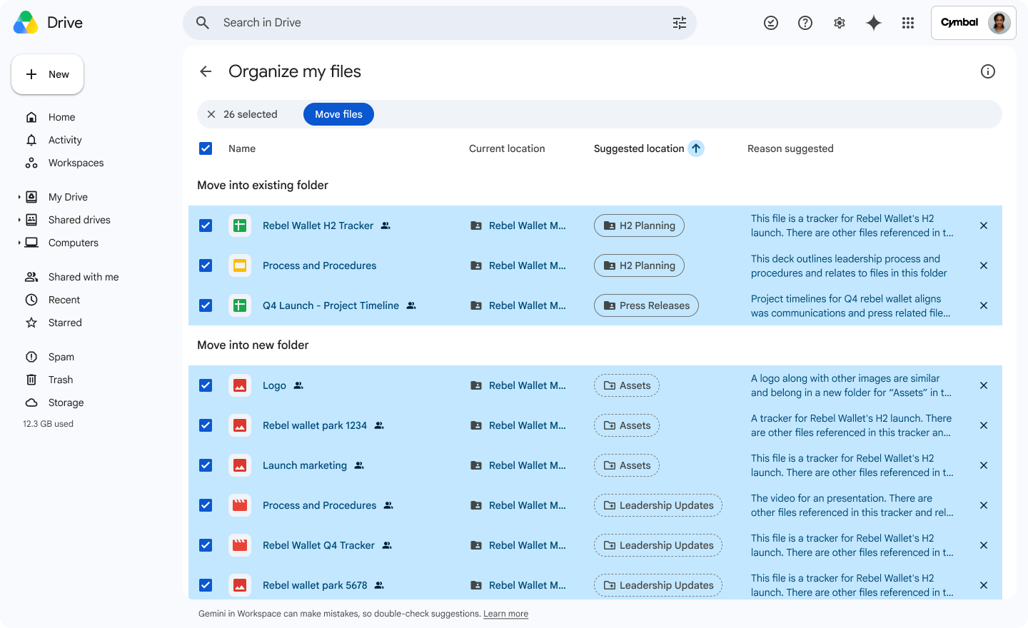 Tạm biệt “bão” tài liệu: Gemini giờ đây có thể giúp bạn sắp xếp tệp tin trong Google Drive!